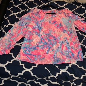 EUC Lilly Pulitzer Elora Blouse Sz M